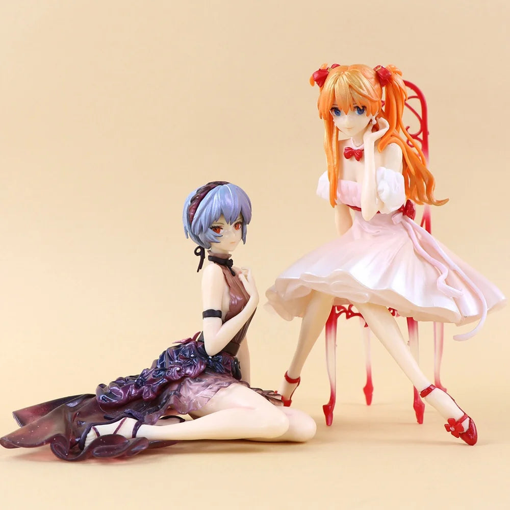 Anime Pretty Girl Asuka And Ayanami, Pretty Girl Handmade Anime Model Car Desktop Small Ornament Gift