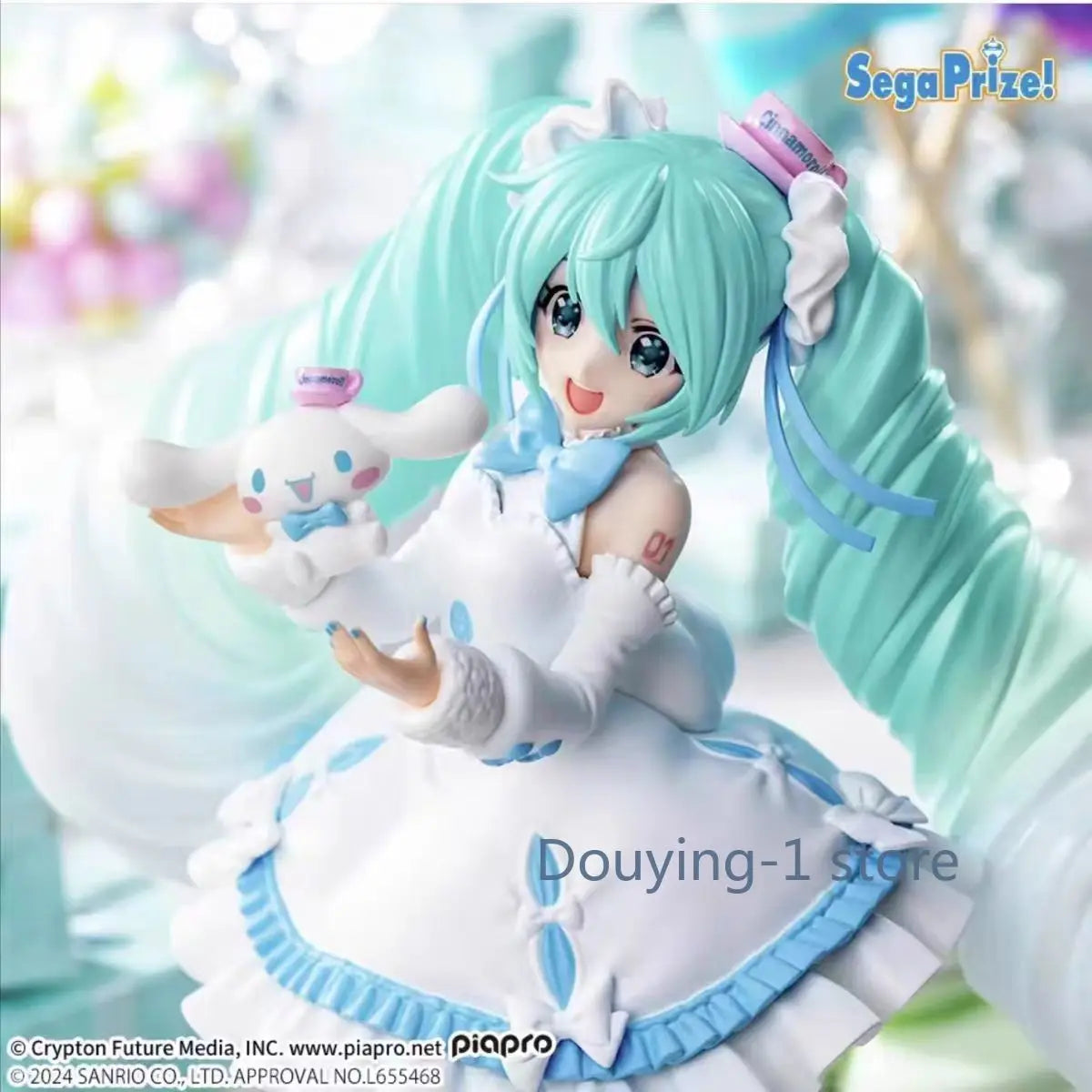 In Stock Sega Hatsune Miku X Cinnamoroll White Dress Ver. Action Figure Collection Model Gift