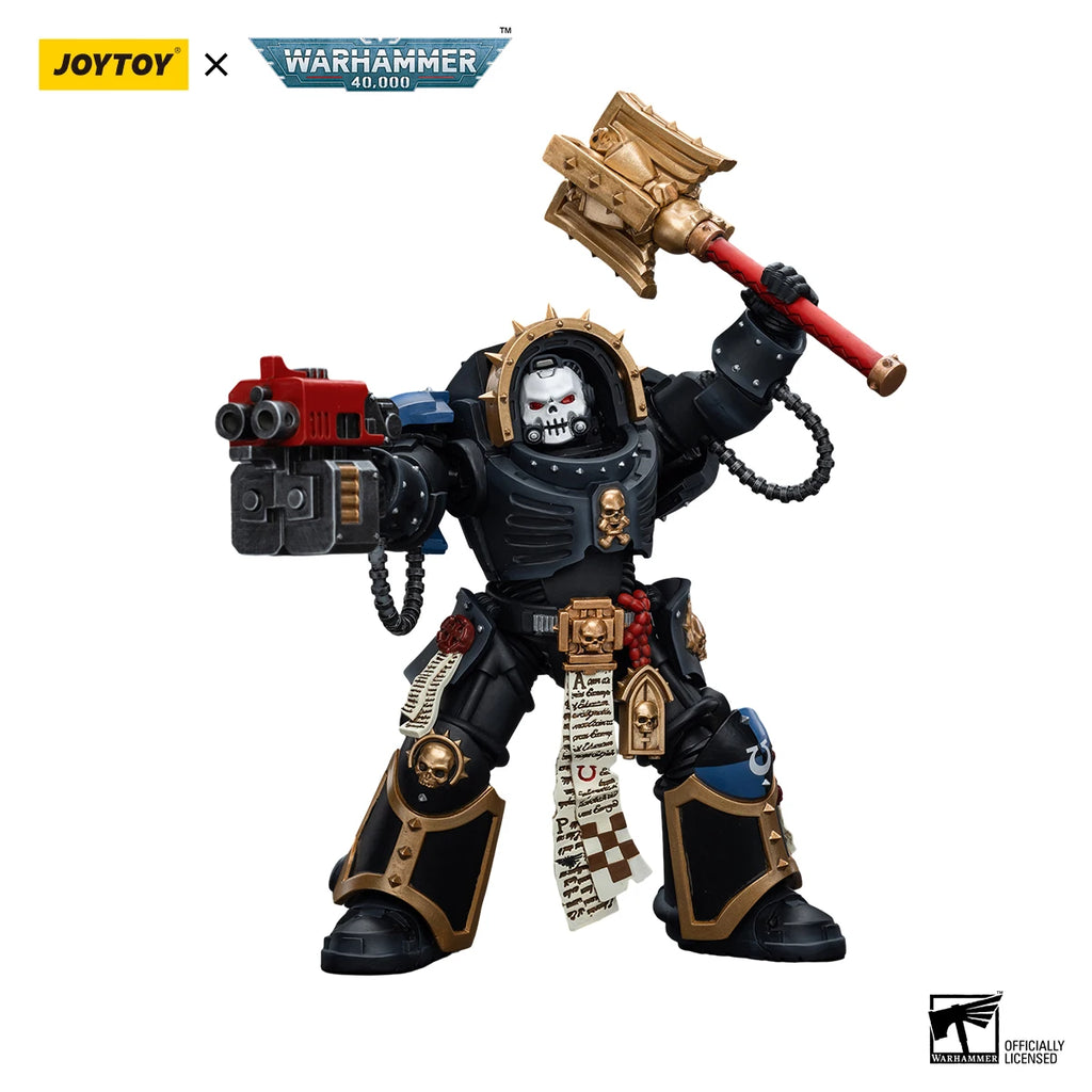 JOYTOY 1/18 Action Figure Warhammer 40K Ultramarines Chaplain in Terminator Armour Model Toy Doll