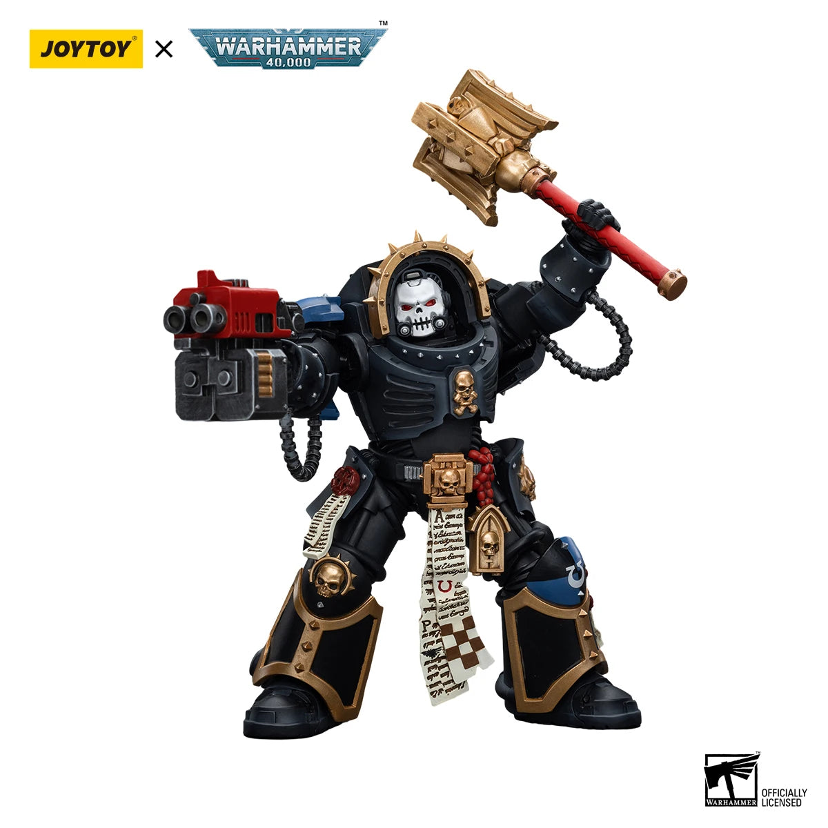 JOYTOY 1/18 Action Figure Warhammer 40K Ultramarines Chaplain in Terminator Armour Model Toy Doll