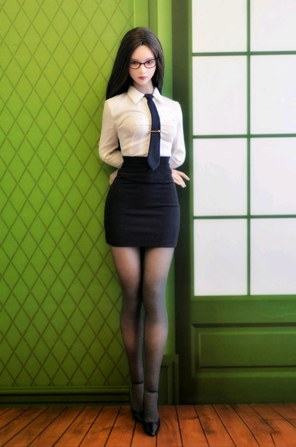 TBLeague 1/6 Scale female clothes white elastic shirt skirt fit 12'' action figure body model