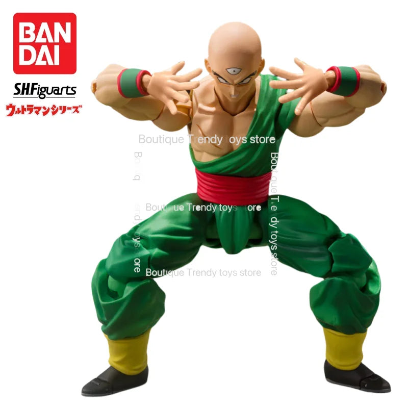 In Stock Bandai S H Figuarts Original Dragon Ball Tien Shinhan Chaoz Doll Brand New Boxed Action Figure Anime Characters Model