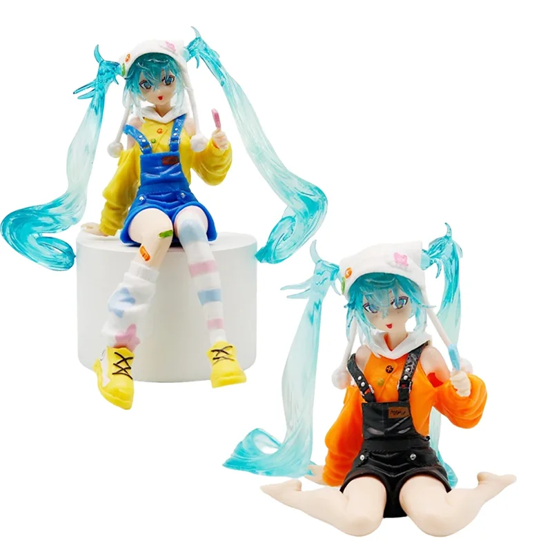 14cmIn Stock hot sales Noodle Stopper Hatsune Miku -Lollipop Ver.- PVC 14CM Anime Action Figures Model Collection Toy