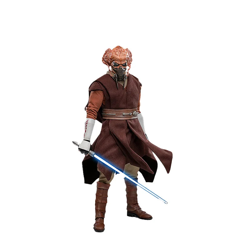 Hot Toys MMS785 Star Wars Episode III Plo Koon 1/6 Scale Collectible Action Figure LED Lightsaber Toy Model Gift for Fans