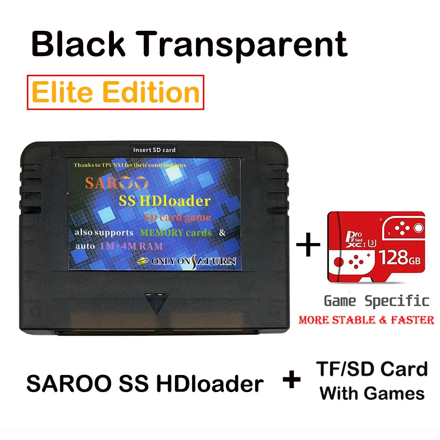 2025 Newest V0.7 SAROO SS HDloader Game Reader Cartridge Card Support SD TF Menory Cards Play Games Without CD for Saturn System
