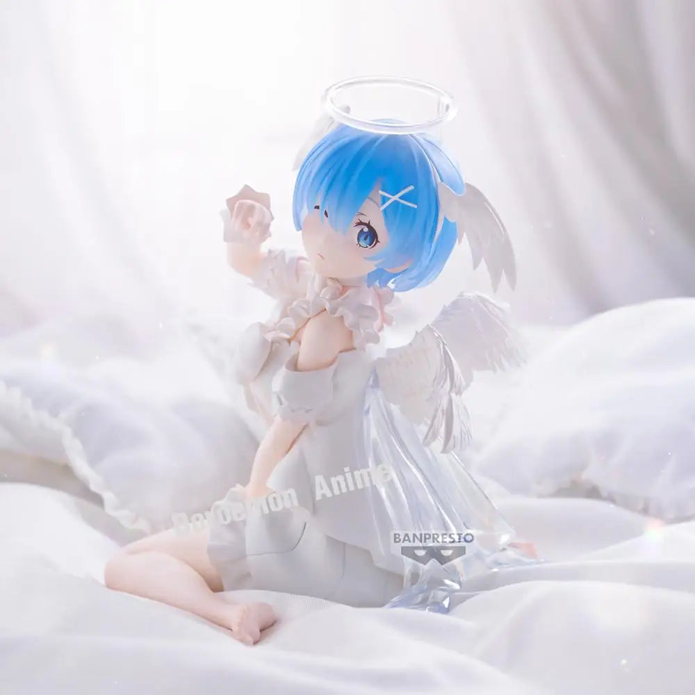 Pre-Order Original Bandai Banpresto Relax Time Re:zero Rem Sweet Angel Ver. Kawaii Anime Girlfriends Figures Model Toys Gifts