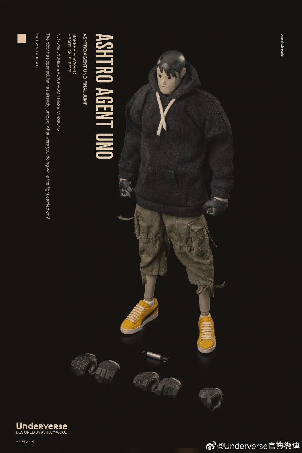 【In Stock】Original Underverse Ashtro Agent 1/6 Action Figure Toy Model Gift Collection