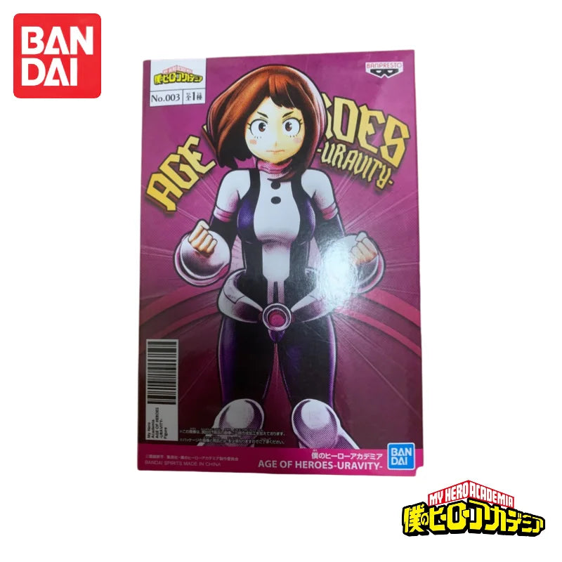 В наличност Bandai 100% оригинална фигурка Banpresto The Amazing Heroes My Hero Academia Uraraka Ochaco Anime Original Model Фигура Подарък