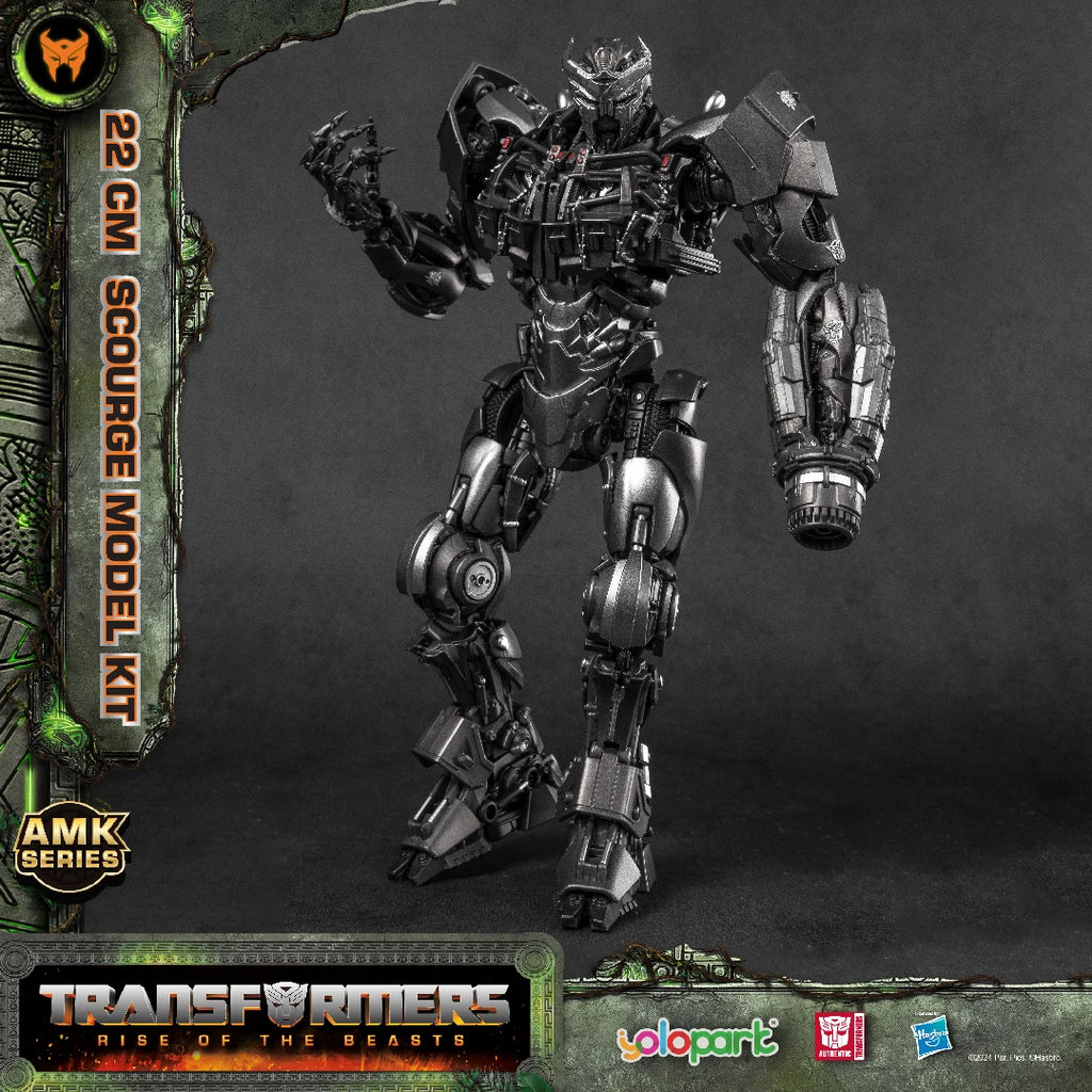 YOLOPARK AMK SERIES Transformers Toy Movie 7: Rise of The Beasts - 22cm Scourge Model Kit action figures For Boys Girls