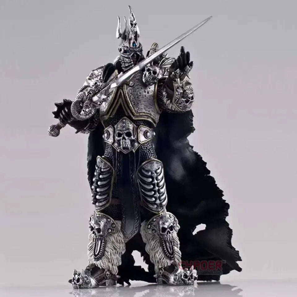 Game WOW Character Fall of the Lich King, Arthas Menethil Action Figure, PVC Statue, Collectible Model, Gift for Kids, 15cm