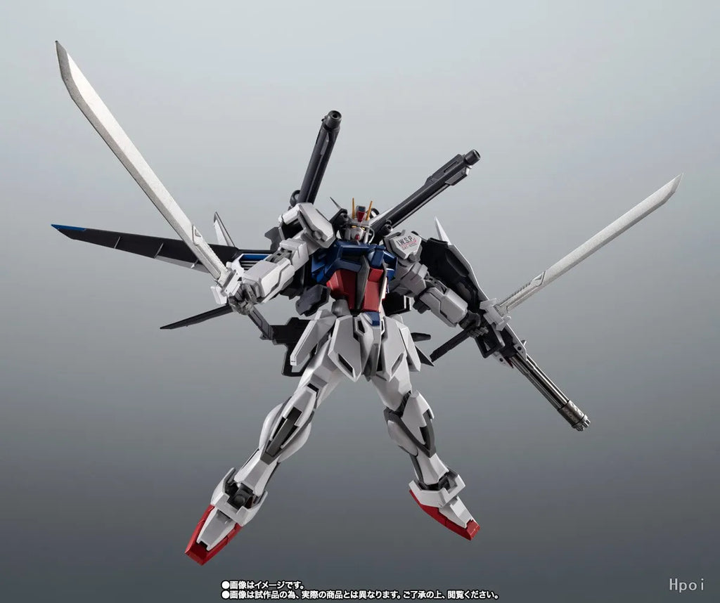 BANDAI Original ROBOT SPIRITS ＜SIDE MS＞GAT-X105 STRIKE GUNDAM＋I.W.S.P. Ver. A.N.I.M.E.Mech Product Figure Toy for Boy Gift
