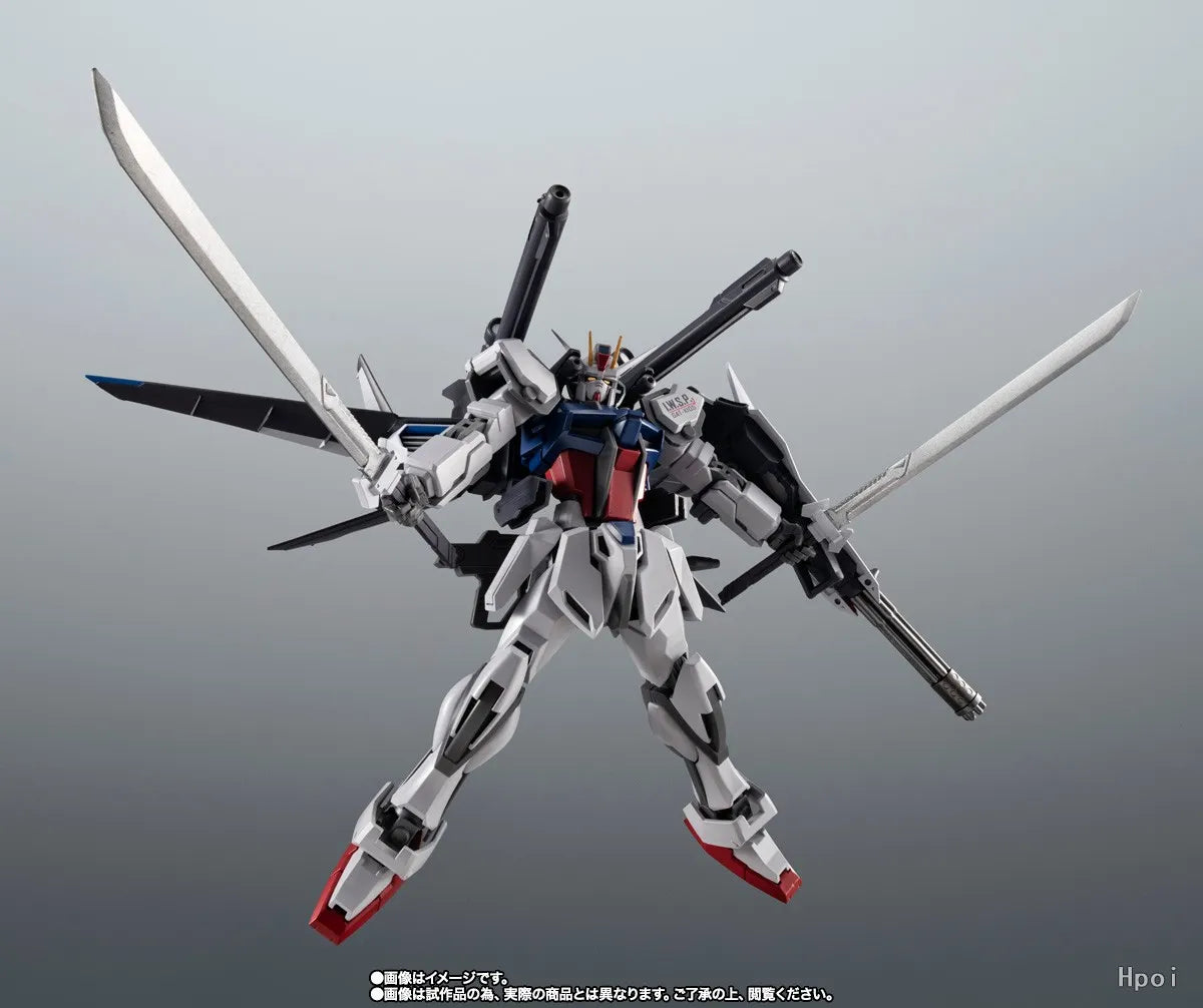 BANDAI Original ROBOT SPIRITS ＜SIDE MS＞GAT-X105 STRIKE GUNDAM＋I.W.S.P. Ver. A.N.I.M.E.Mech Product Figure Toy for Boy Gift