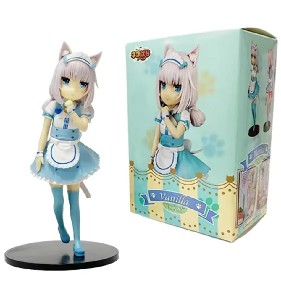 18CM Cat Maid Anime NEKOPARA Figure Chocolates Vanilla Cute Pretty Cat Style Model PVC Static Child Toys Collectible Gift Doll