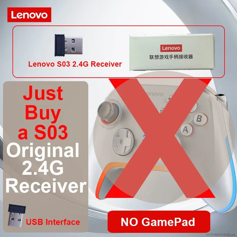 Lenovo S03 Gamepad Wireless Bluetooth Gaming Controller Hall Trigger Joystick Mecha-Tactile Buttons For Switch PC Android IOS