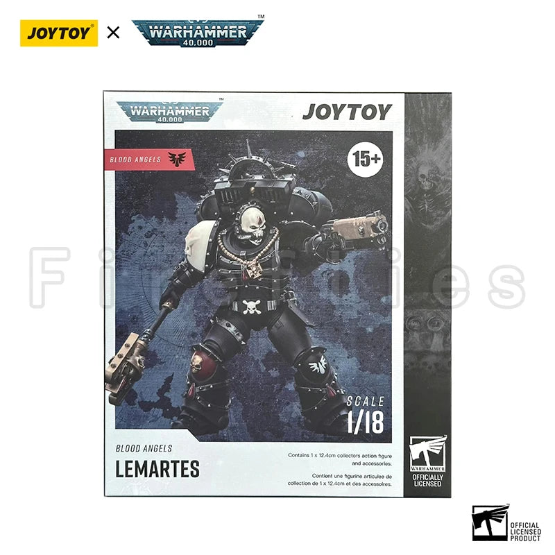 1/18 JOYTOY Action Figure 40K Blood Angels Lemartes With Jump Pack Blood Crozius and Absolver Bolt Pistol Anime Toy