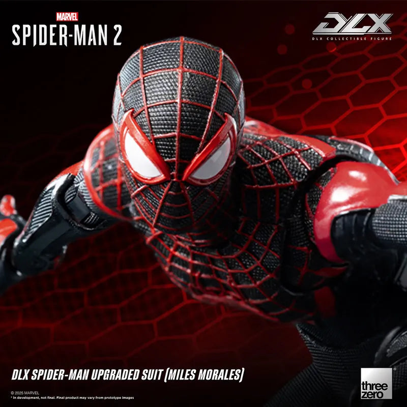 Threezero Dlx Marvel Spider Man 2 Miles Morales 1 12 Scale Upgraded Suit Fully Articulated Collectible Action Figure