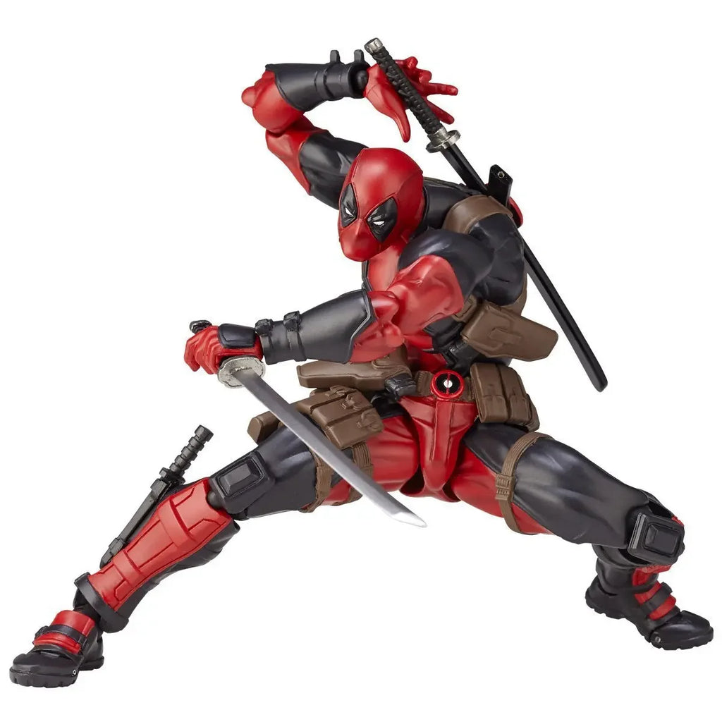 Bandai Super Hero Amazing Yamaguchi Deadpool Action Figure Toys Dead Pool Movable Statues Model Doll Collectible Ornaments Toy