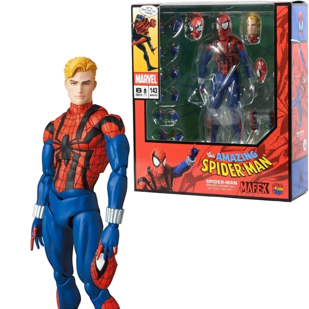 [In Stock] MAFEX No.143 Spider-Man Ben Reilly Comic Version. Reissued Figure Model Collectible Toy Gift Transformable Toy