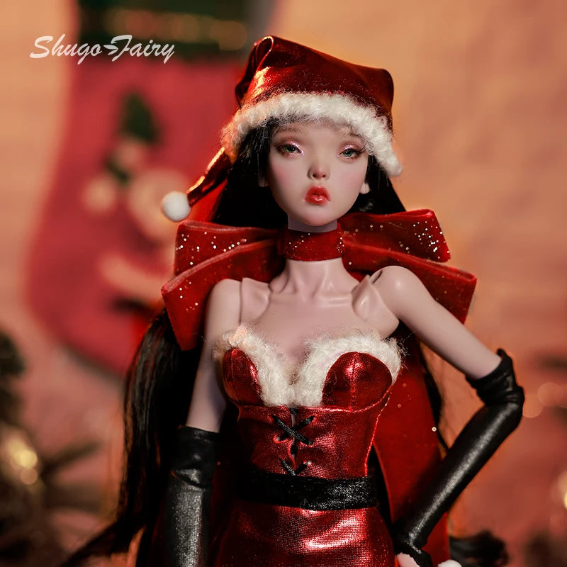 Phyllis Doll BJD 1/4 Special Resin Doll Red Festive Christmas Girl Model Doll Movable Joints Fullset Professional Dolls