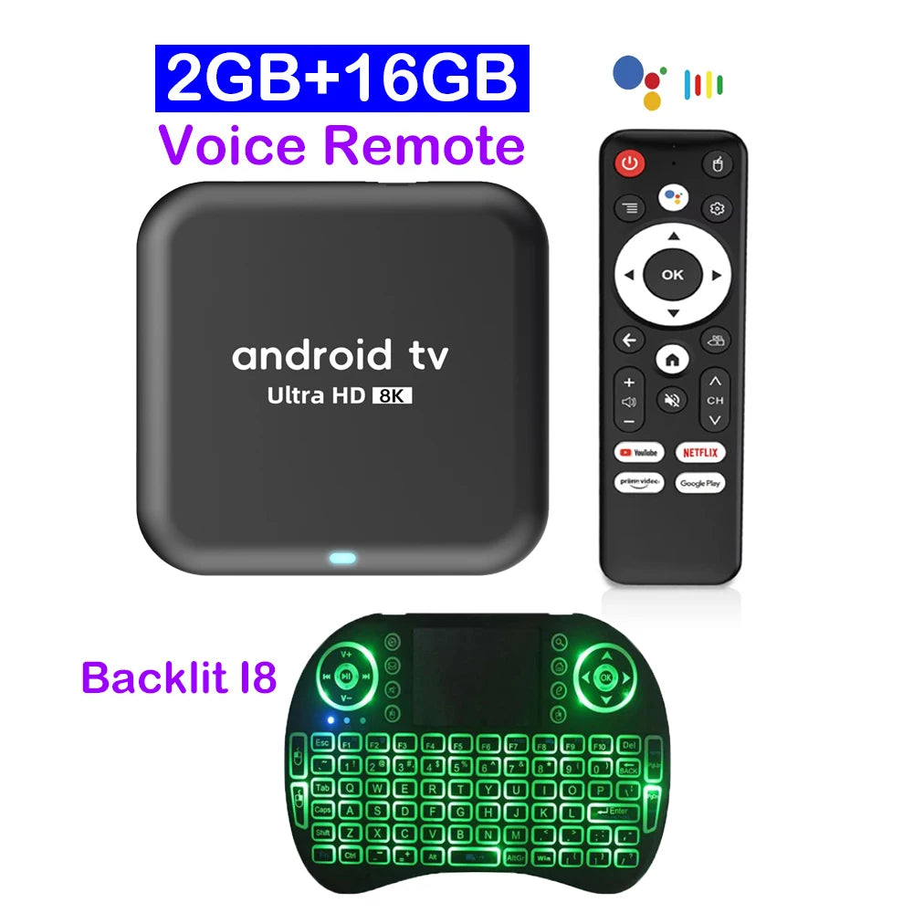 Q18 TV Box Android 14 RK3518 Wifi6 Media Player Google Assistant Dual Wifi 5G Netflix 8GB 128GB Media Player Fast Smart TV Box
