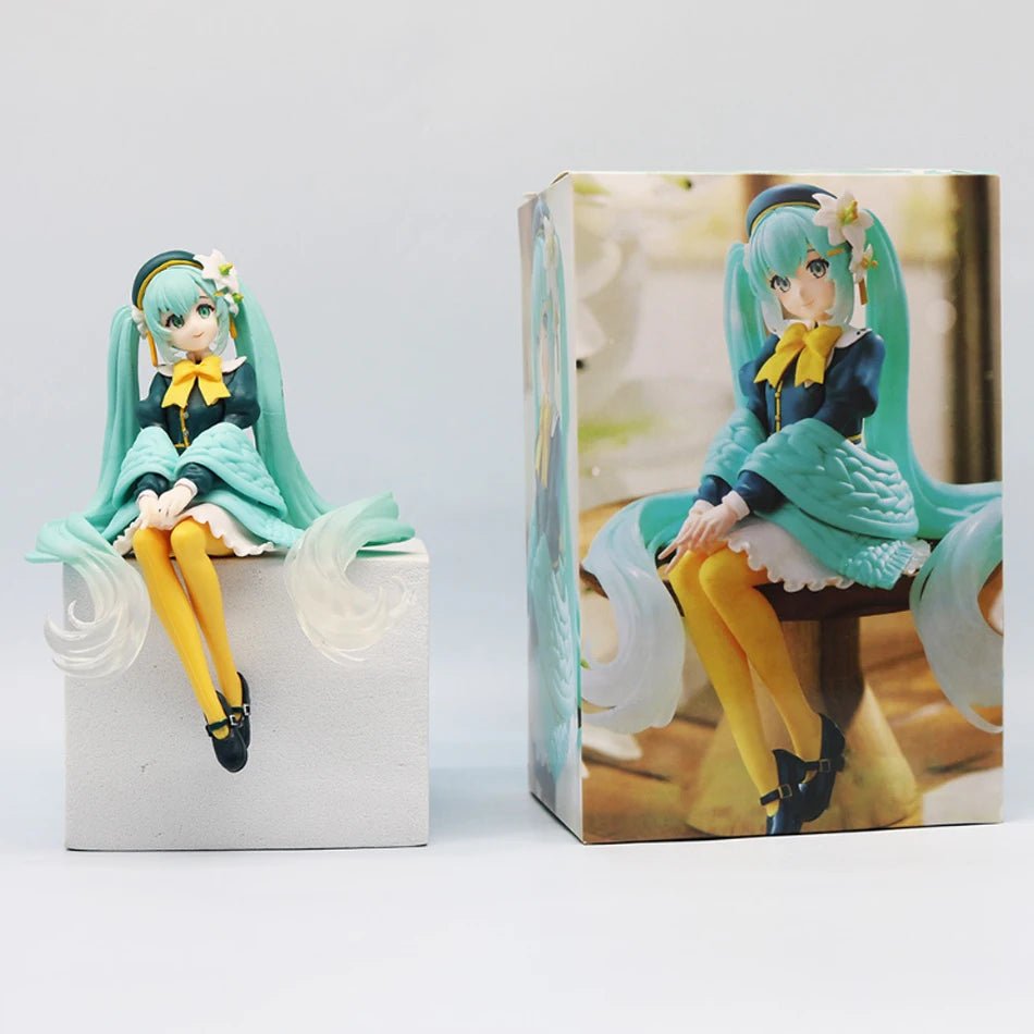 Anime Hatsune Miku Doll Model Cartoon Cute Kawaii Toys PVC Model Action Figures Car Dashboard Decoration Holiday Gift