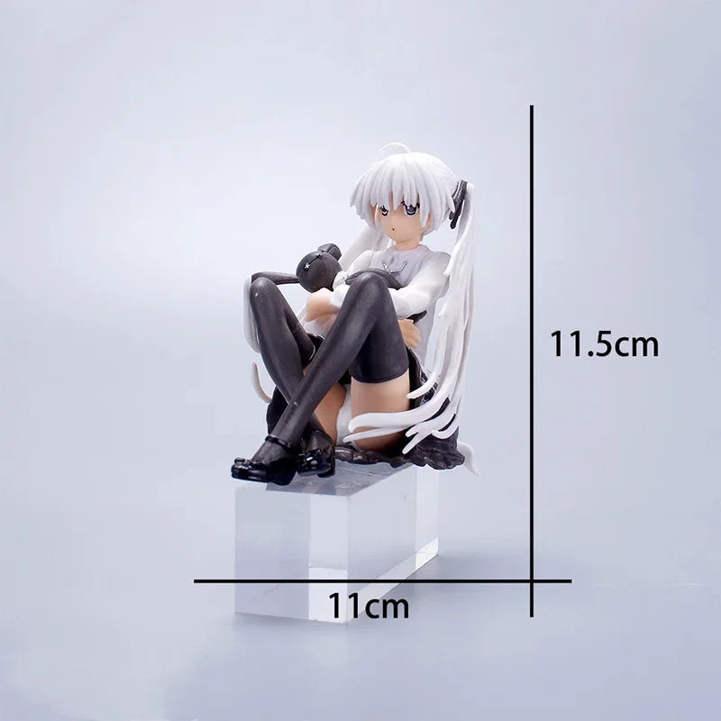 11.5CM Anime Cute Figure Kasugano Sora Where We Are Least Alone Sitting and Hugging The Rabbit PVC Model Collect Dolls Toys Gift