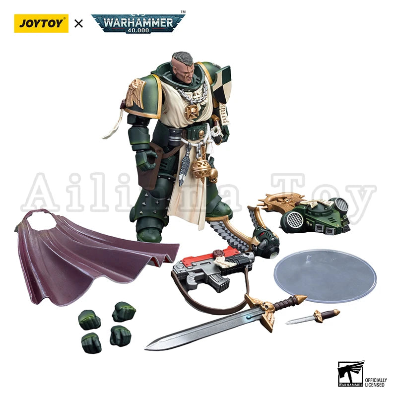 JOYTOY 1/18 Action Figure 40K Dark Angels Master Lazarus Master With Power Fist Anime Military Model
