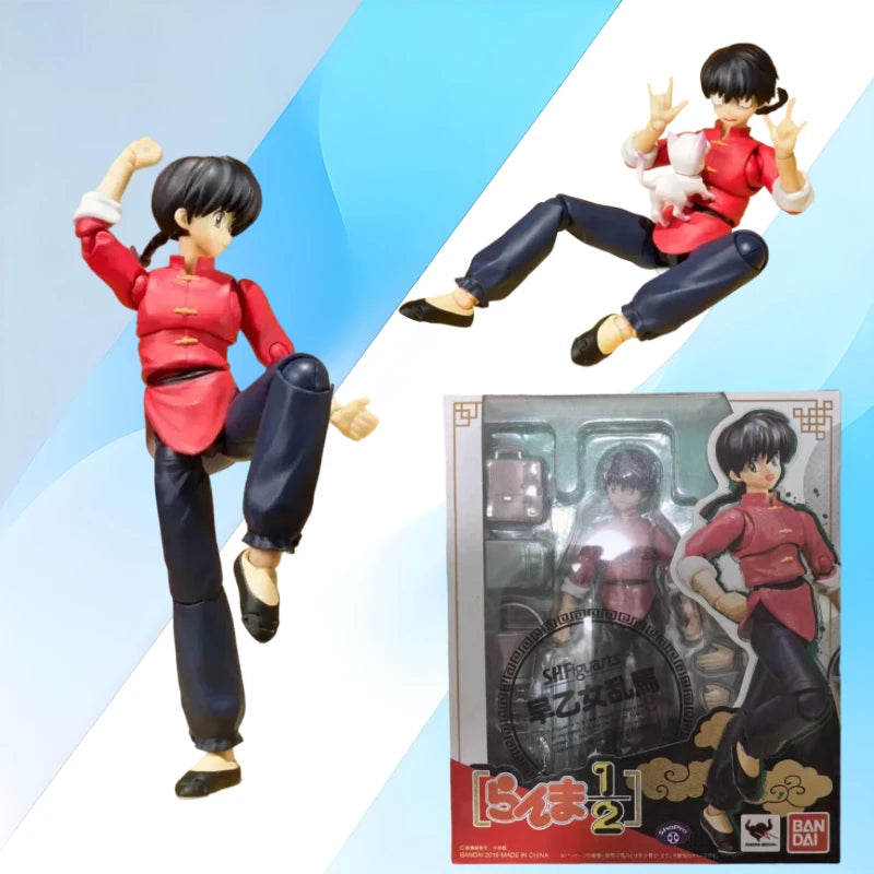 Original BANDAI SH Figuarts Ranma Saotome Ranma 1/2 in Stock Anime Action Collection Figures Model Toys Figure Gifts