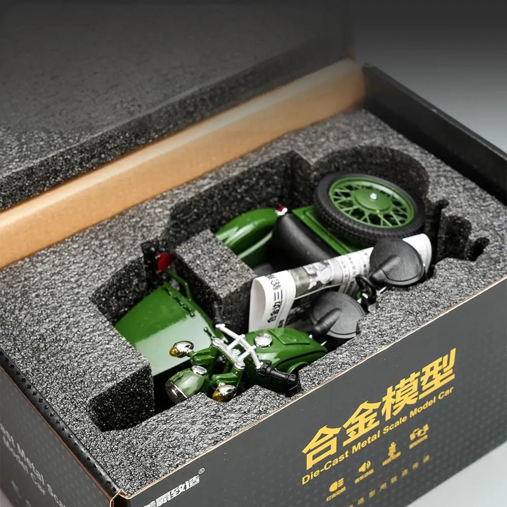 1:10 Ural M72 USSR Sidecar Motorcycle Alloy Metal Diecast Model Motorcycle Auto Sales Store Front Desk Display Decorations Gifts