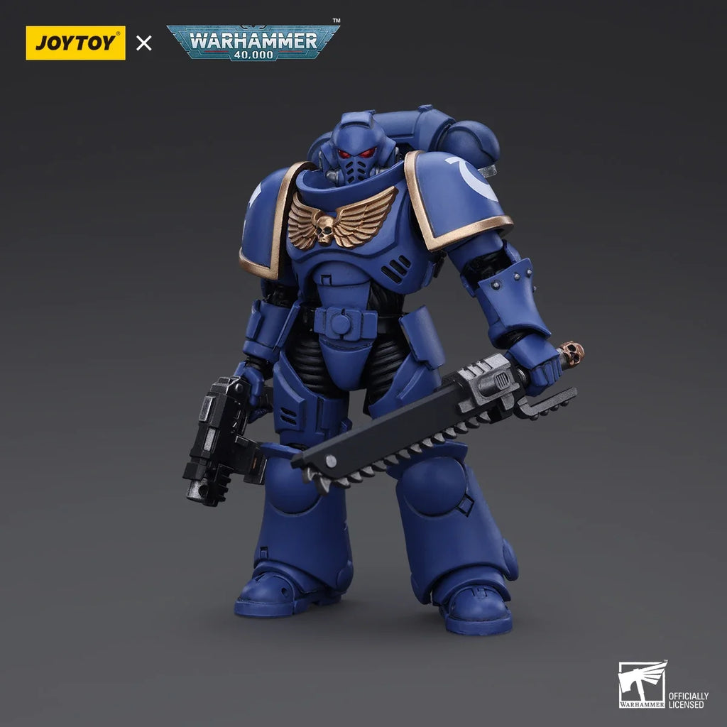 In Stock JOYTOY Warhammer 40K Motorcycle Space Marines Ultramarines Outriders Brother Catonus Action Figure Model Toy Dolls