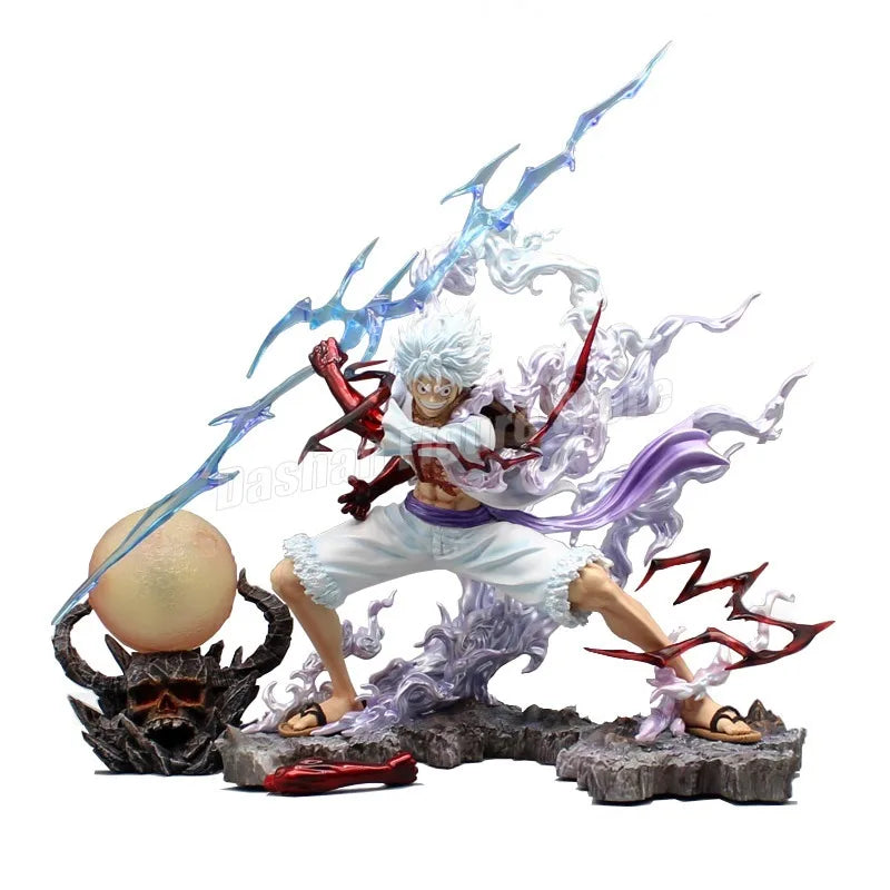 GK One Piece Nika Action Figure Sun God Gear 5 Monkey D Luffy Figurine PVC Collection 20cm Thunderbolt Luffy Figures Model Toys