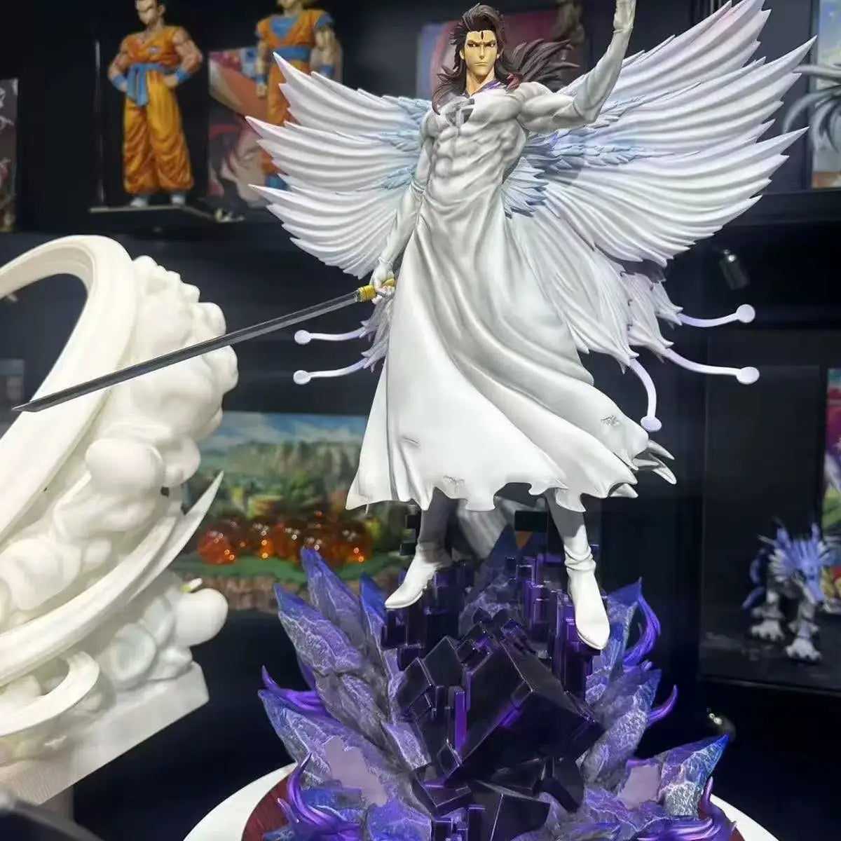 31m Bleach Aizen Sousuke Butterfly Hollowfication Anime Figure Model Statue Fans Collection Desktop Decoration Ornament Toy Gift