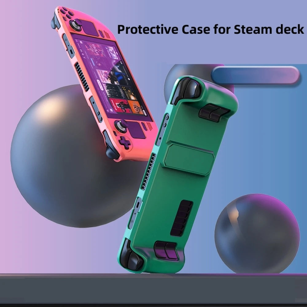 1 PC For Steam Deck Colorful Protective Case For Steam Deck Oled PC Material Protective Case With Stand Game Console Parts