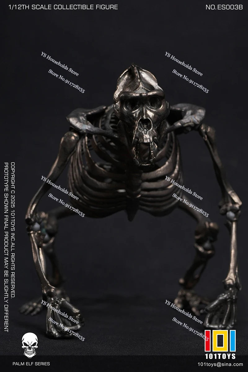 101TOYS PALM ELF SERIES ES003 1/12 CHIMPANZEE SKELETON FRAME BOBY Model Scene Accessory 6inch Skull Action Figure Home Ornament