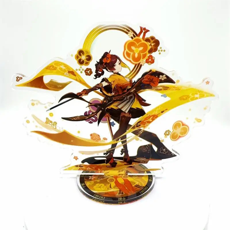 Anime Figur Genshin Impact Furina Arlecchino Xiao Yae Miko Yelan Acryl Stand Modell Platte Schreibtisch Dekor Stehende Zeichen Fans Geschenk