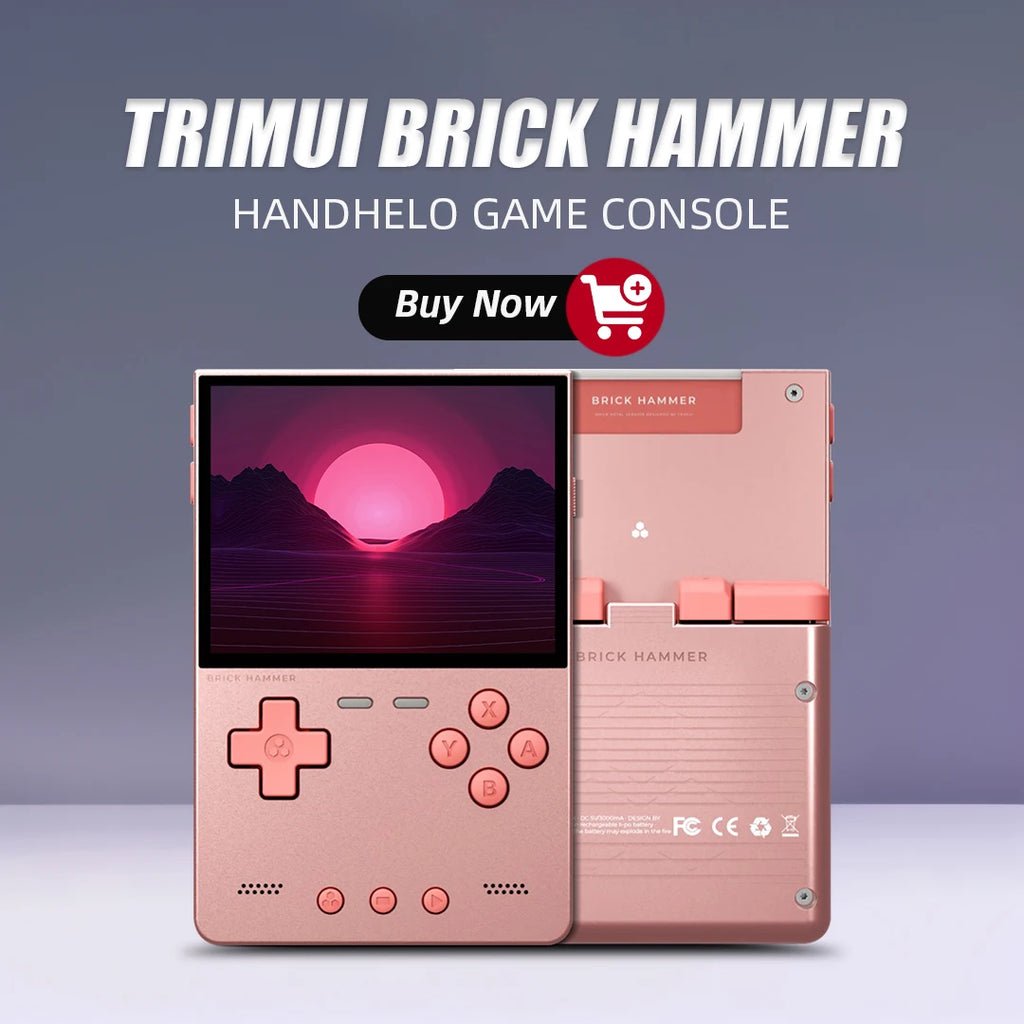 AMPOWN TRIMUI BRICK HAMMER Handheld-Spielkonsole Retro-Videospiele 3,2-Zoll-IPS-Bildschirm Vollmetall-CNC-Linux-System Tragbares Gaming