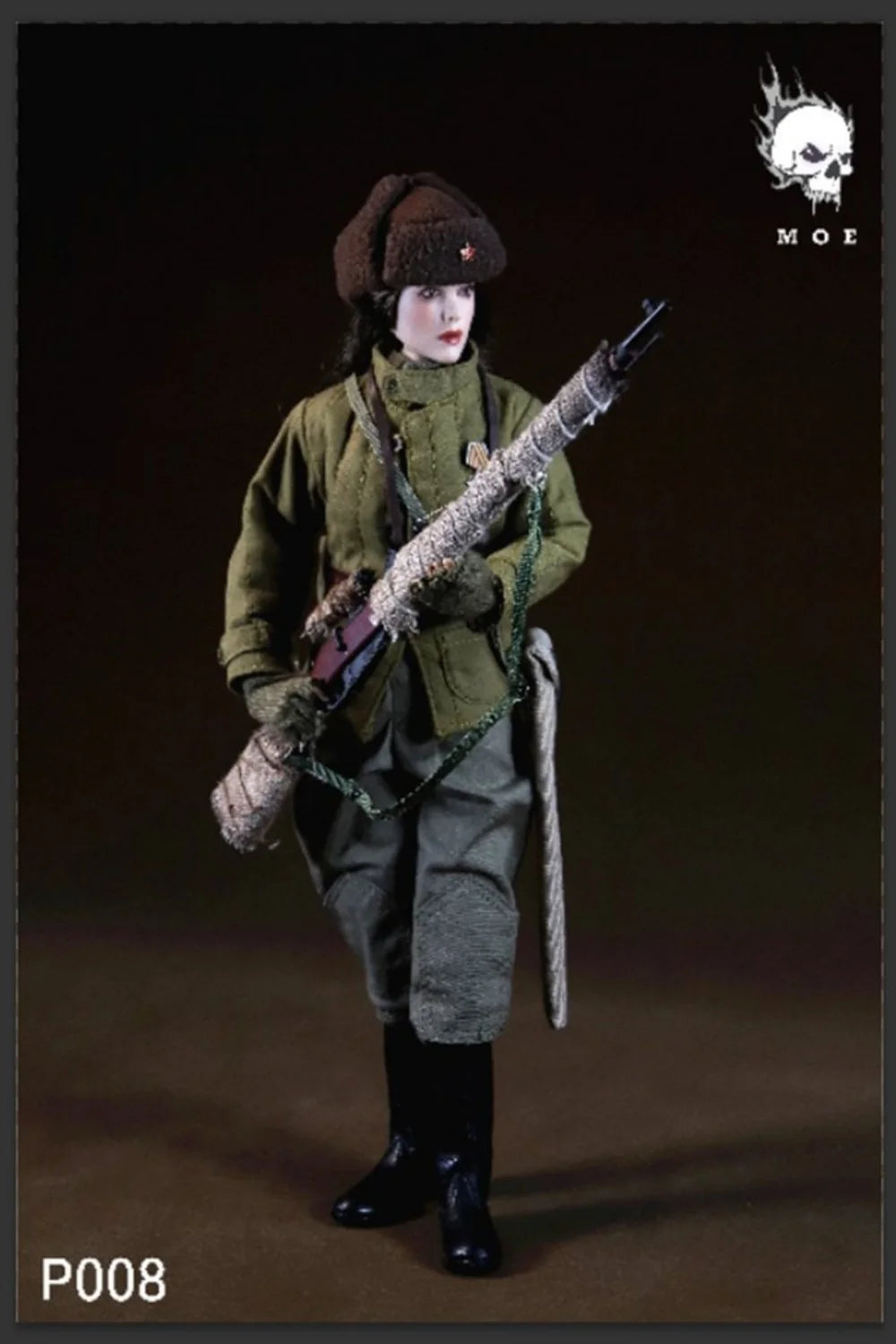 In Stock MOETOYS P008 1/6 Scale Soviet Female Snow Sniper Female Soldier Full Set for 12inchs Action Figure Model Toys