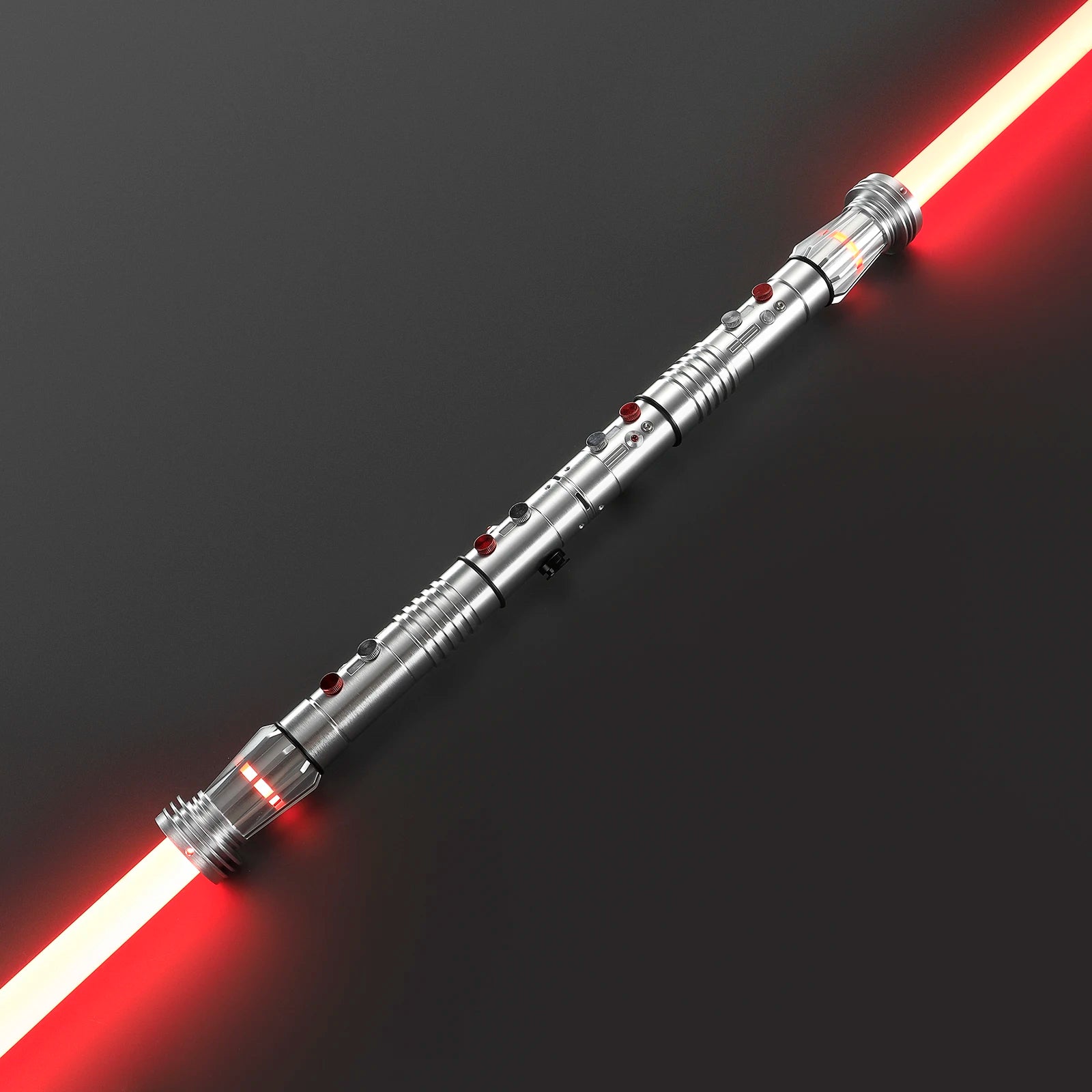 DamienSaber Darth Maul Lightsaber Sensitive Smooth Swing Light Saber FX Heavy Dueling Laser Sword Metal Hilt with 34 Sound Fonts