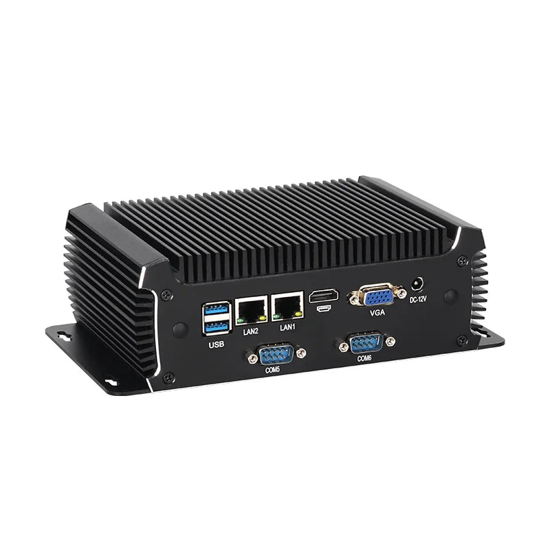 Inter N97/i5-4200U Industrial Mini PC Support WiFi/4G LTE Linux Computer with 4xUSB3.0 4xUSB2.0 2xGigabt LAN Windows10 Ready