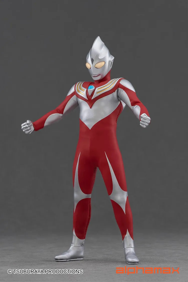 In Stock Alphamax Ultraman Tiga POWER TYPE Model Action Figures Model Collection Model Toy Cloth Clothes Red ver.