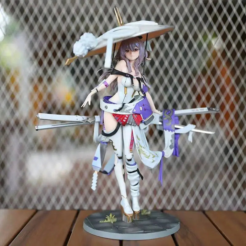 Anime GK Model 25cm Nikki Red Lotus Victory Goddess Handmade Statue Periphery Collection Ornament Toy Gift For Anime Fans
