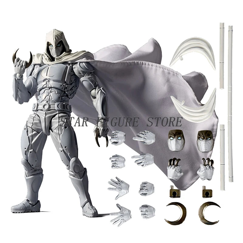 Erstaunliche Yamaguchi Moon Knight Actionfigur PVC Bewegliches Sammlerspielzeug Revoltech Avengers Marc Spector Figur Modell Geschenke
