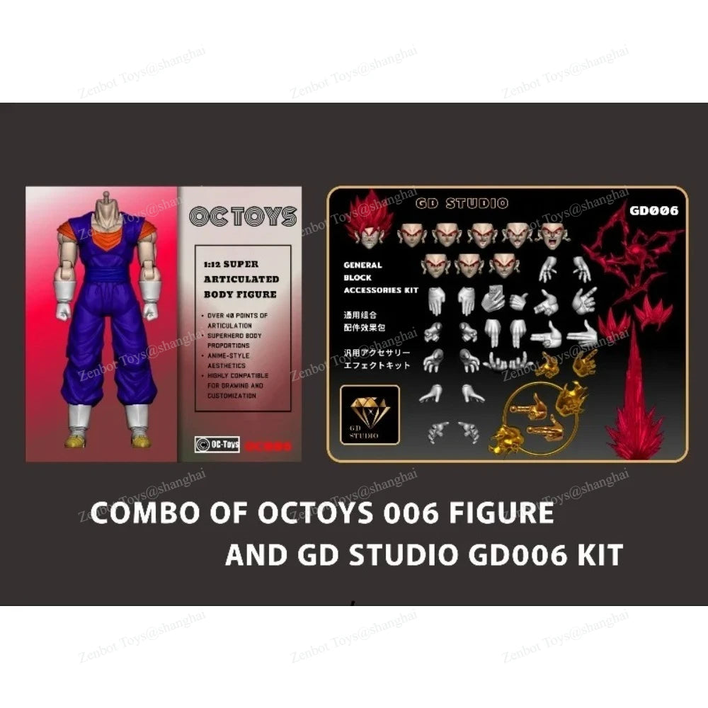 【In Stock】Shipped Within 24 hours OCTOYS vegito 06 Dragon Ball Vegitto Super Saiyan SHF 3.0 Body Movable Anime Action Figure