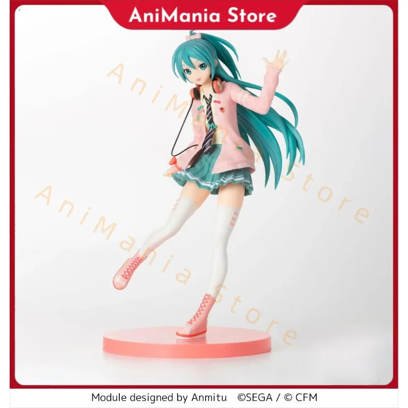 Hatsune Miku Anime Miku Ribbon Girl Project DIVA Arcade Future Tone Action Figures Model Figurine Original Figuarts