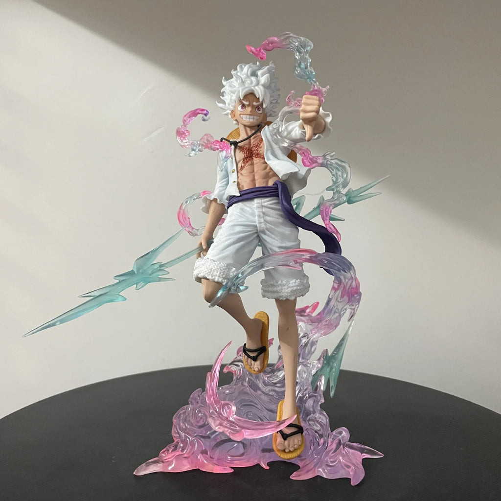 NEW One Piece Luffy Nika Sun God Thunder In Hand Anime Figure Model Gk Statue Collection Desktop Decoration Ornament Toy Gift