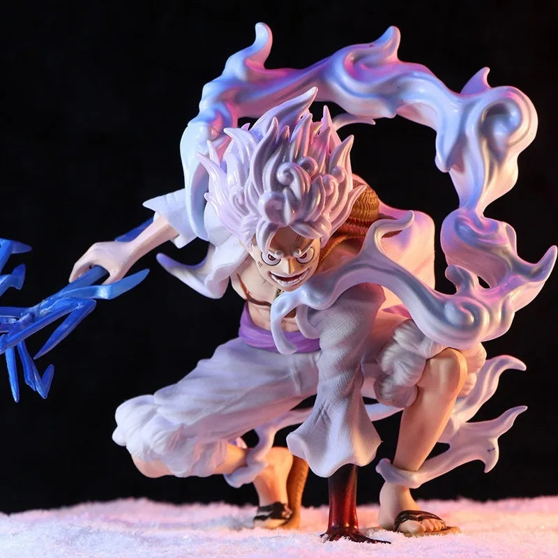 19cm Anime Luffy One Piece Gear 5 Action Figure Nika Sun God Pvc Collectible Gk Statue Model Decoration Toy For Fans