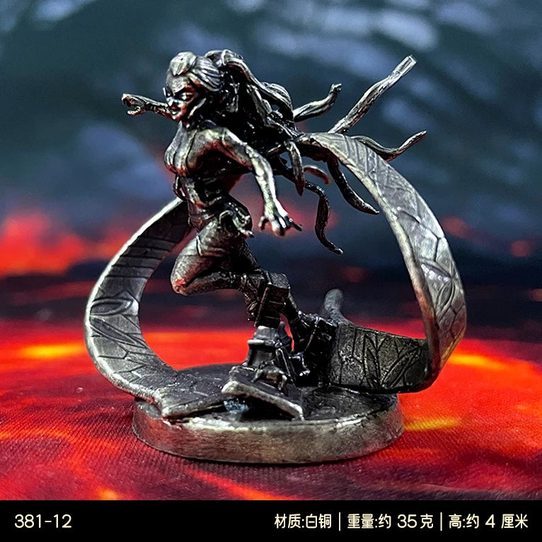 1pc Anime Slayer Gk Soldier Models Copper Vintage Style Miniatures Ornament for Decoration Collection Crafts