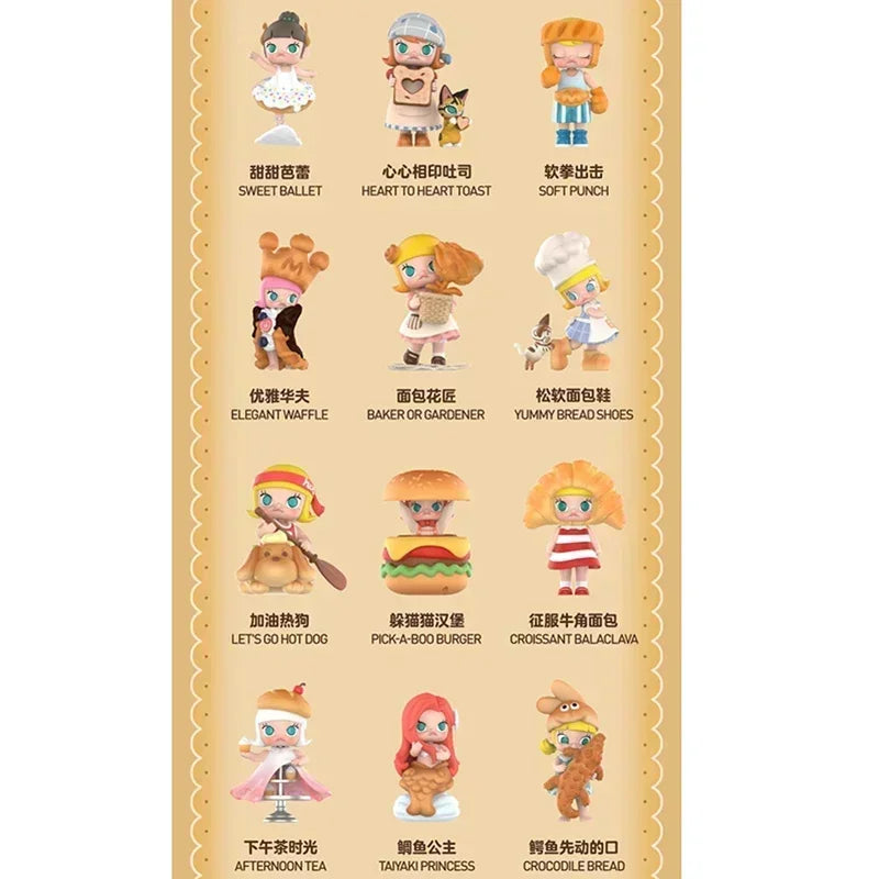 POP MART MOLLY Carb-Lover Series Mystery Box Anime PVC 100% Original Action Figure Collection Model Desktop Ornaments Doll Toys