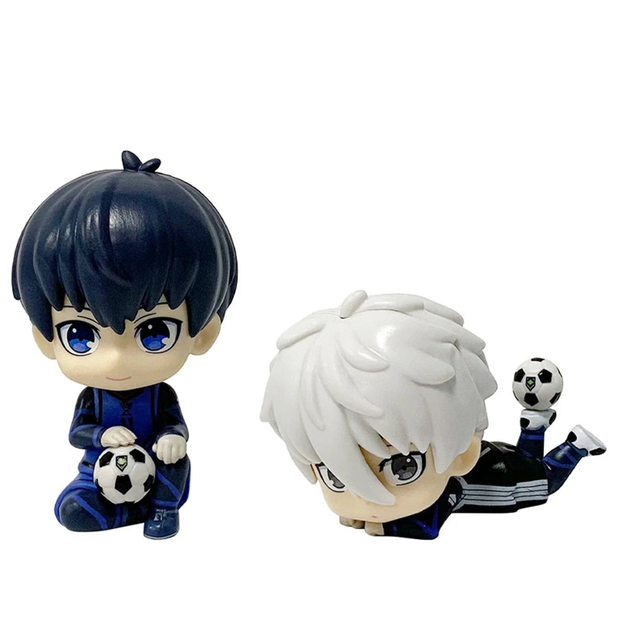 9cm Blue Lock Anime Figure Q Version Nagi Seishirou Action Figure Kawaii Isagi Yoichi Figurine PVC Collection Model Doll Toys