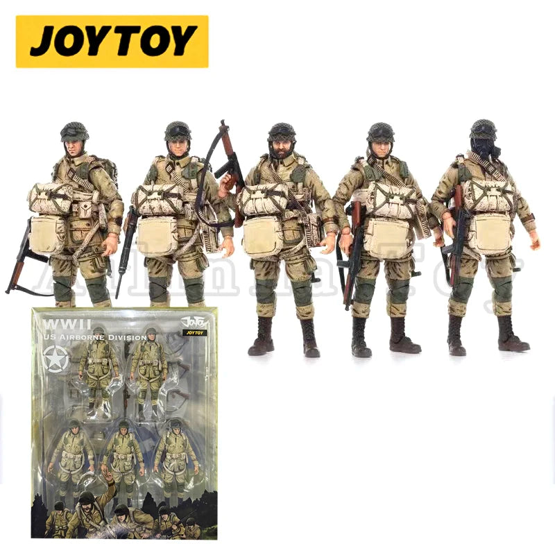 JOYTOY 1/18 3.75 Action Figure WWII USMC/Airborne Division Anime Collection Military Model For Gift